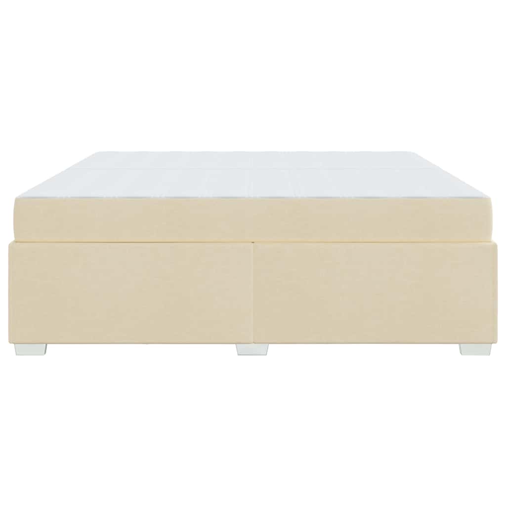 Bedframe met matras Crème 200 x 200 cm Stof is nu te koop bij PeponiXL, paradijselijk wonen!