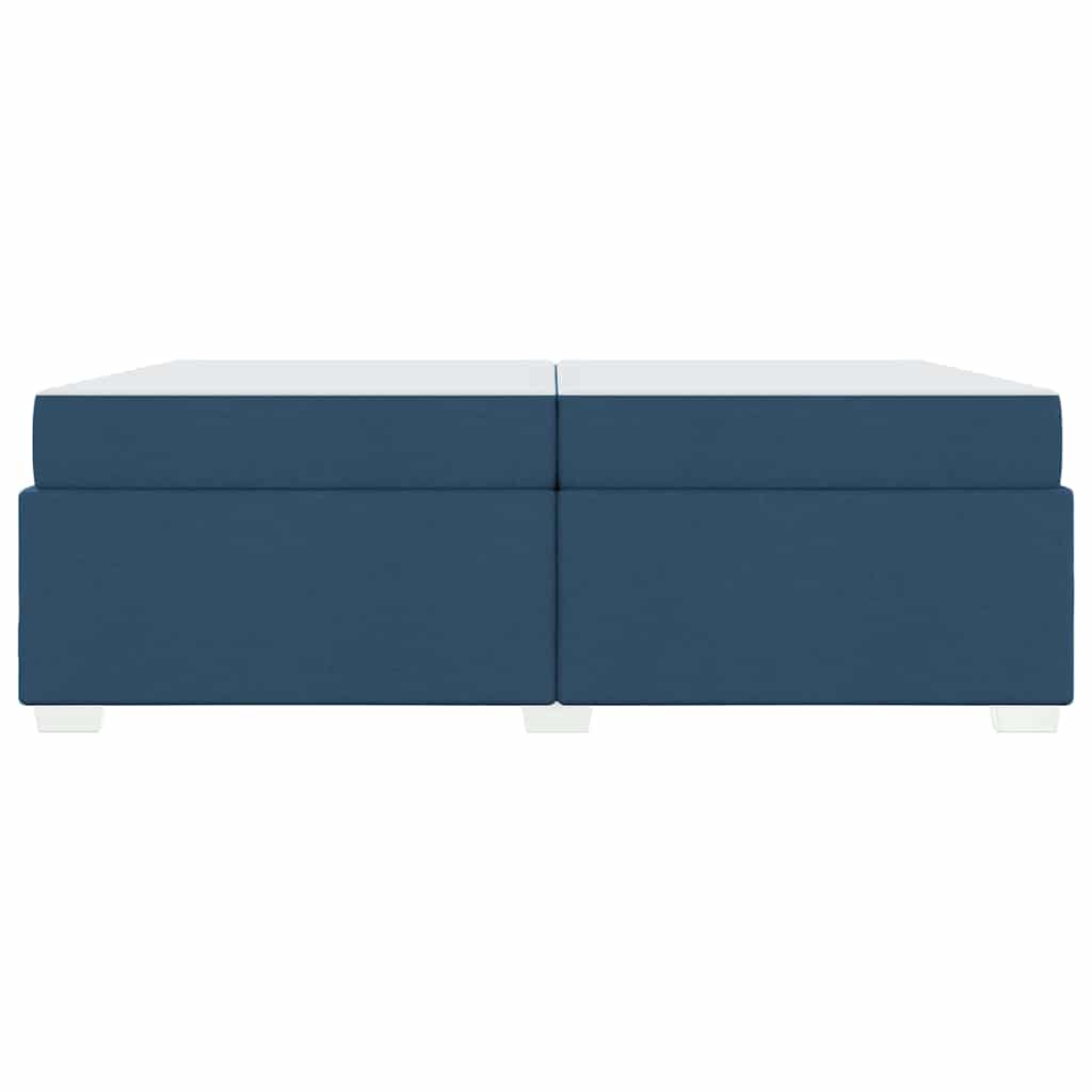 Bedframe met matras Blauw 200 x 200 cm Stof is nu te koop bij PeponiXL, paradijselijk wonen!