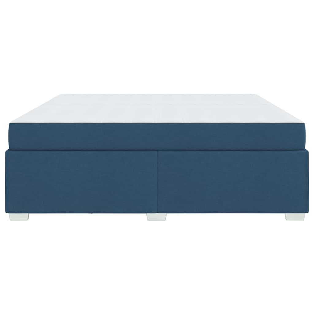 Bedframe met matras Blauw 200 x 200 cm Stof is nu te koop bij PeponiXL, paradijselijk wonen!