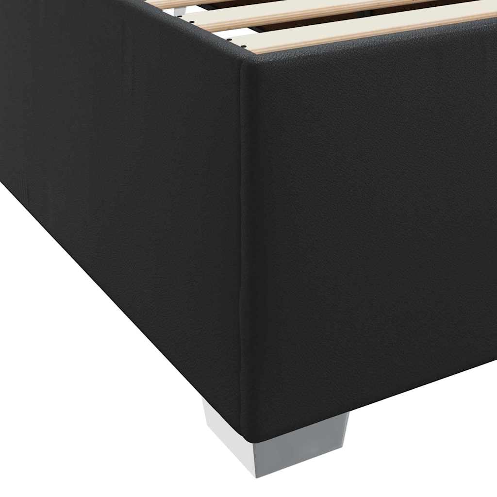 Bedframe met matras Zwart 80 x 200 cm Stof is nu te koop bij PeponiXL, paradijselijk wonen!
