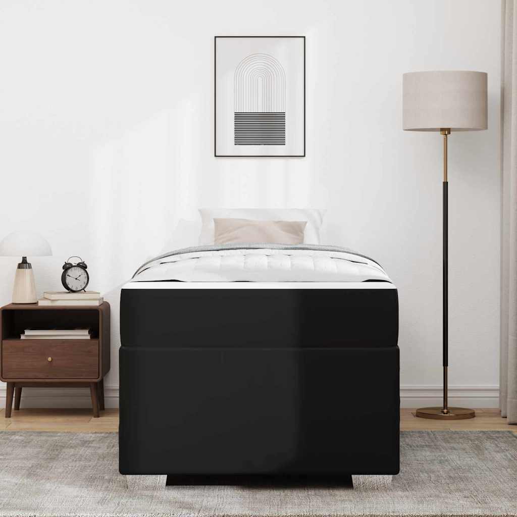 Bedframe met matras Zwart 80 x 200 cm Stof is nu te koop bij PeponiXL, paradijselijk wonen!