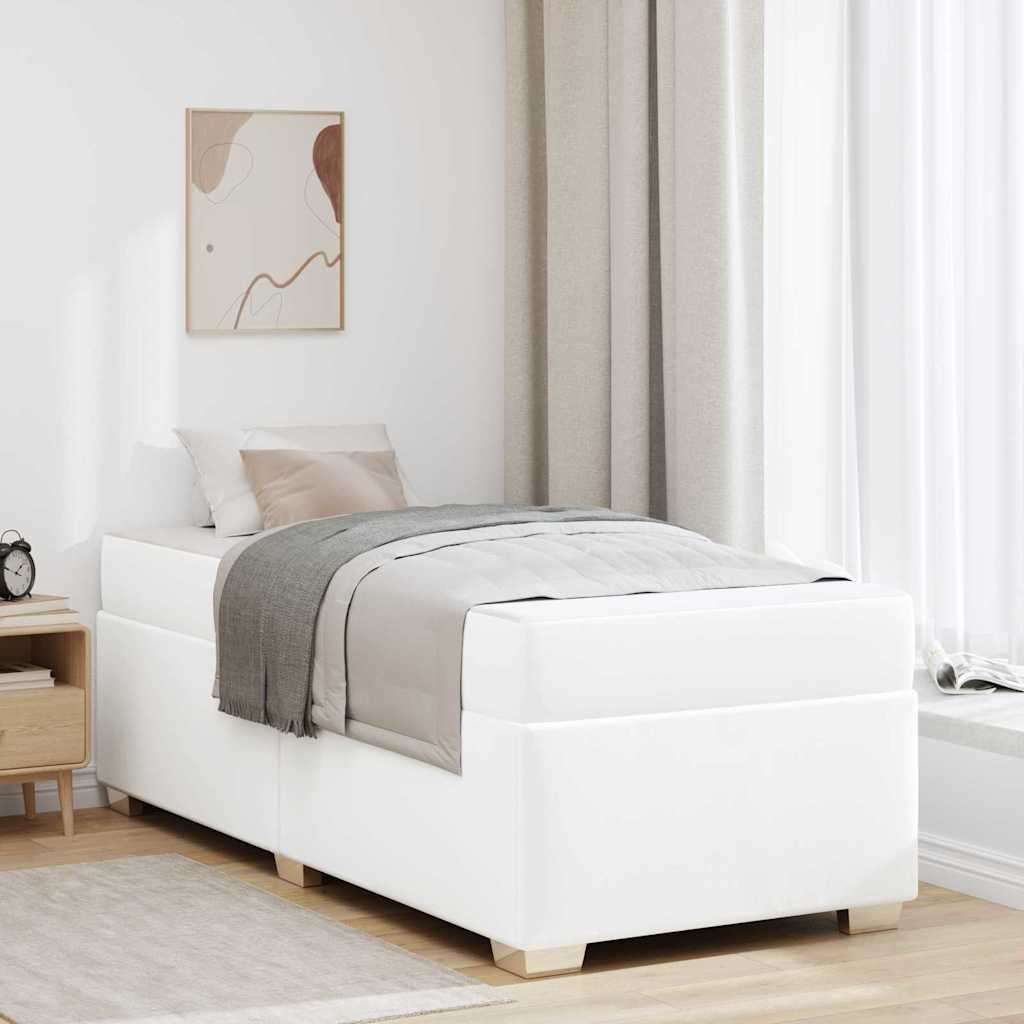 Bedframe met matras Wit 80 x 200 cm Stof is nu te koop bij PeponiXL, paradijselijk wonen!
