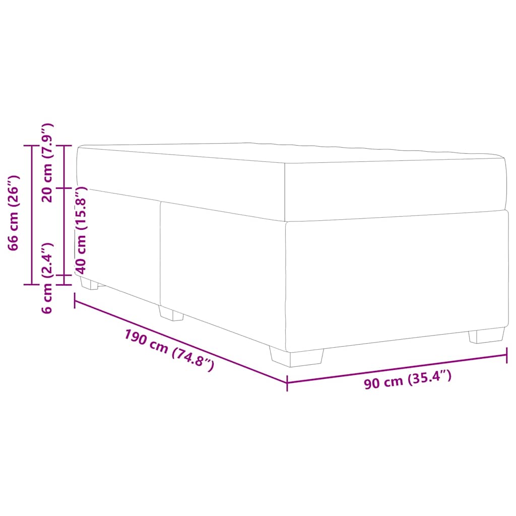 Bedframe met matras Zwart 90 x 190 cm Stof is nu te koop bij PeponiXL, paradijselijk wonen!