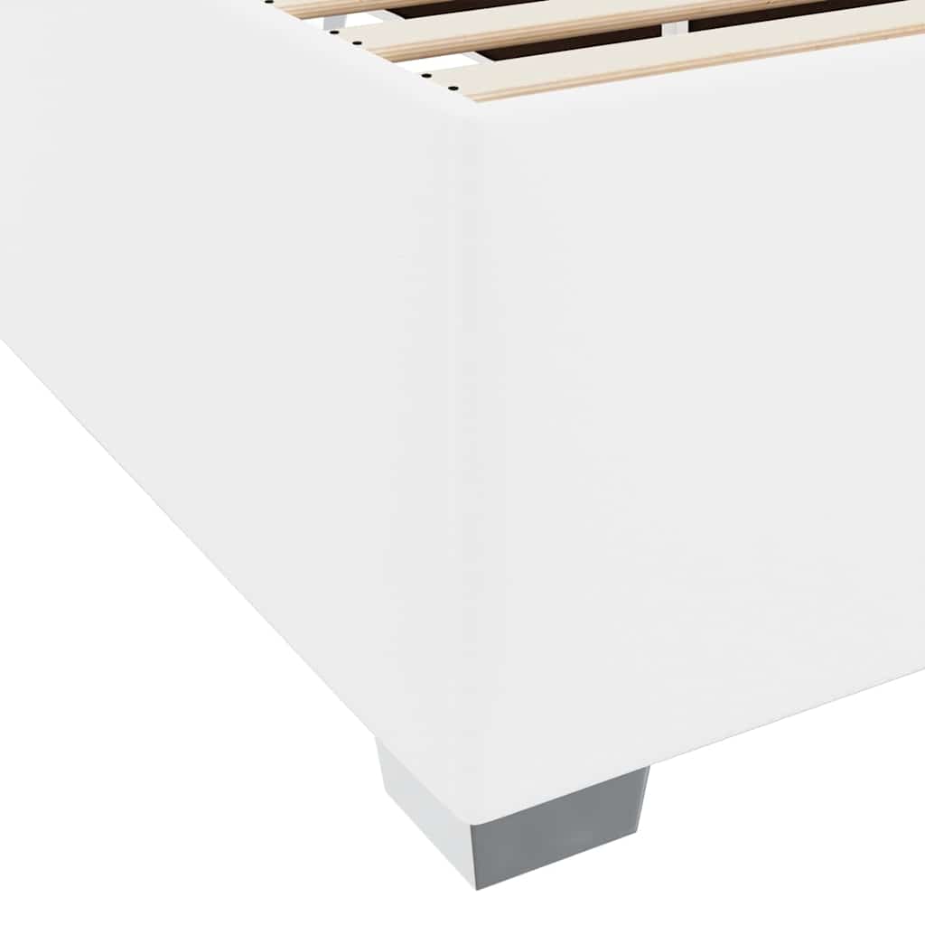 Bedframe met matras Wit 90 x 190 cm Stof is nu te koop bij PeponiXL, paradijselijk wonen!