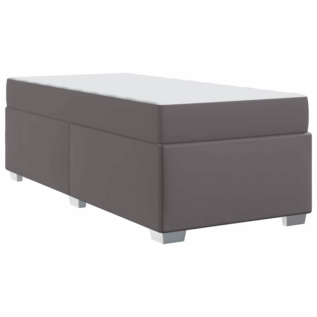 Bedframe met matras Grijs 90 x 190 cm Stof is nu te koop bij PeponiXL, paradijselijk wonen!