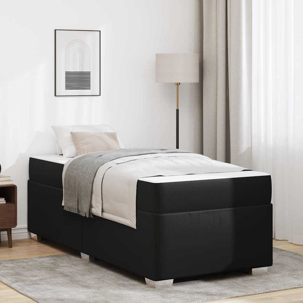 Bedframe met matras Zwart 90 x 200 cm Stof is nu te koop bij PeponiXL, paradijselijk wonen!
