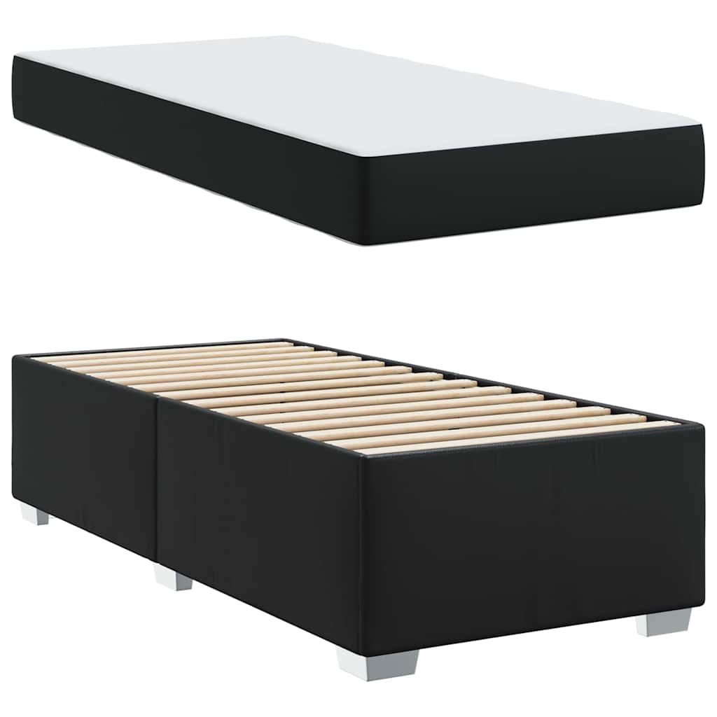 Bedframe met matras Zwart 90 x 200 cm Stof is nu te koop bij PeponiXL, paradijselijk wonen!
