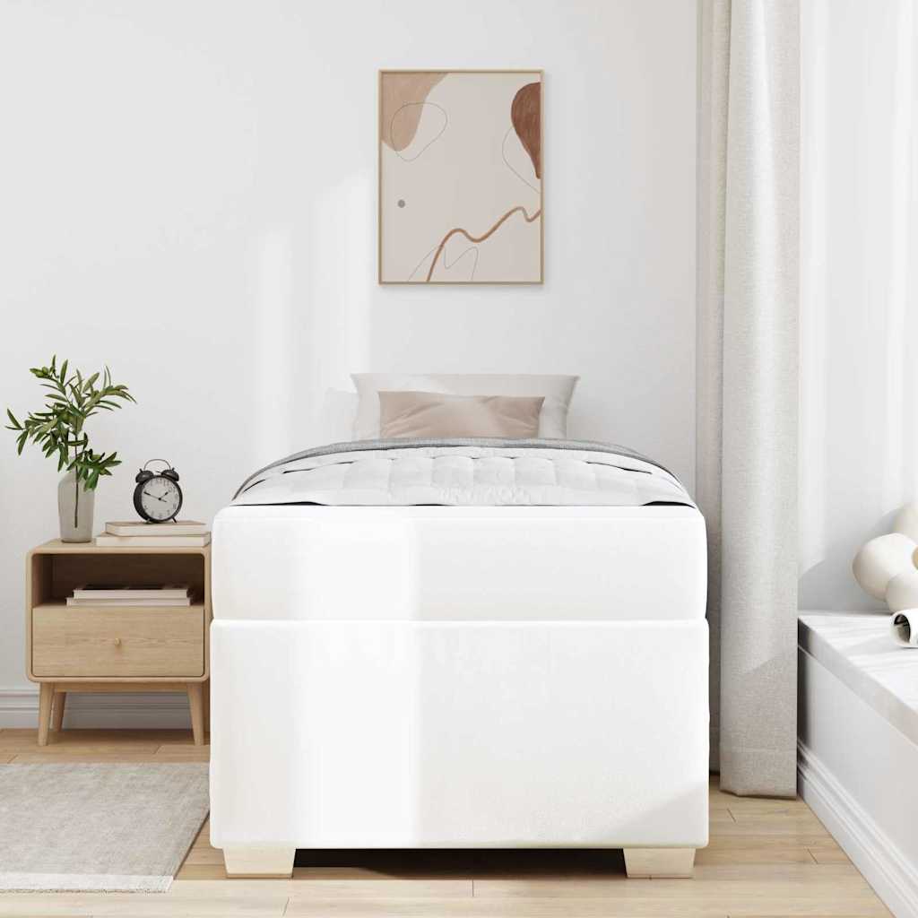 Bedframe met matras Wit 90 x 200 cm Stof is nu te koop bij PeponiXL, paradijselijk wonen!