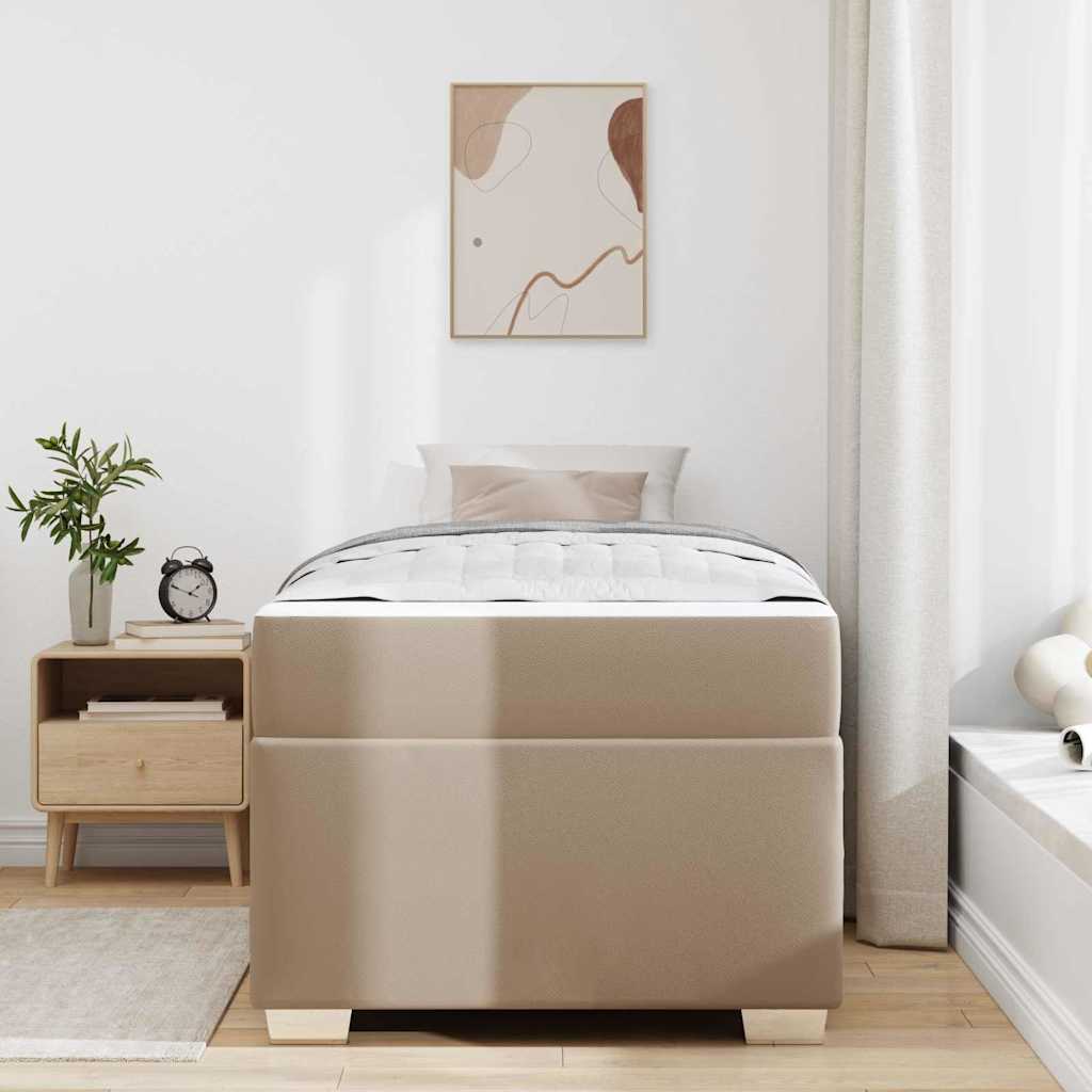 Bedframe met matras Cappuccino 100 x 200 cm Stof is nu te koop bij PeponiXL, paradijselijk wonen!