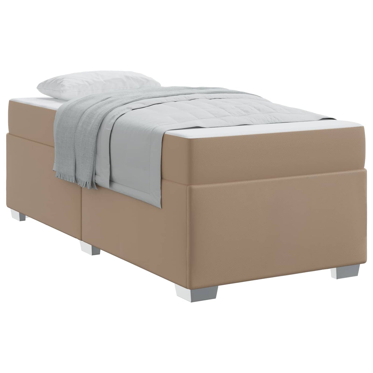 Bedframe met matras Cappuccino 100 x 200 cm Stof is nu te koop bij PeponiXL, paradijselijk wonen!