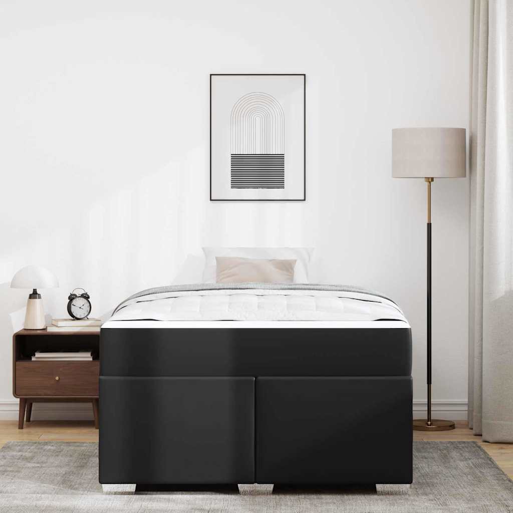 Bedframe met matras Zwart 120 x 190 cm Stof is nu te koop bij PeponiXL, paradijselijk wonen!