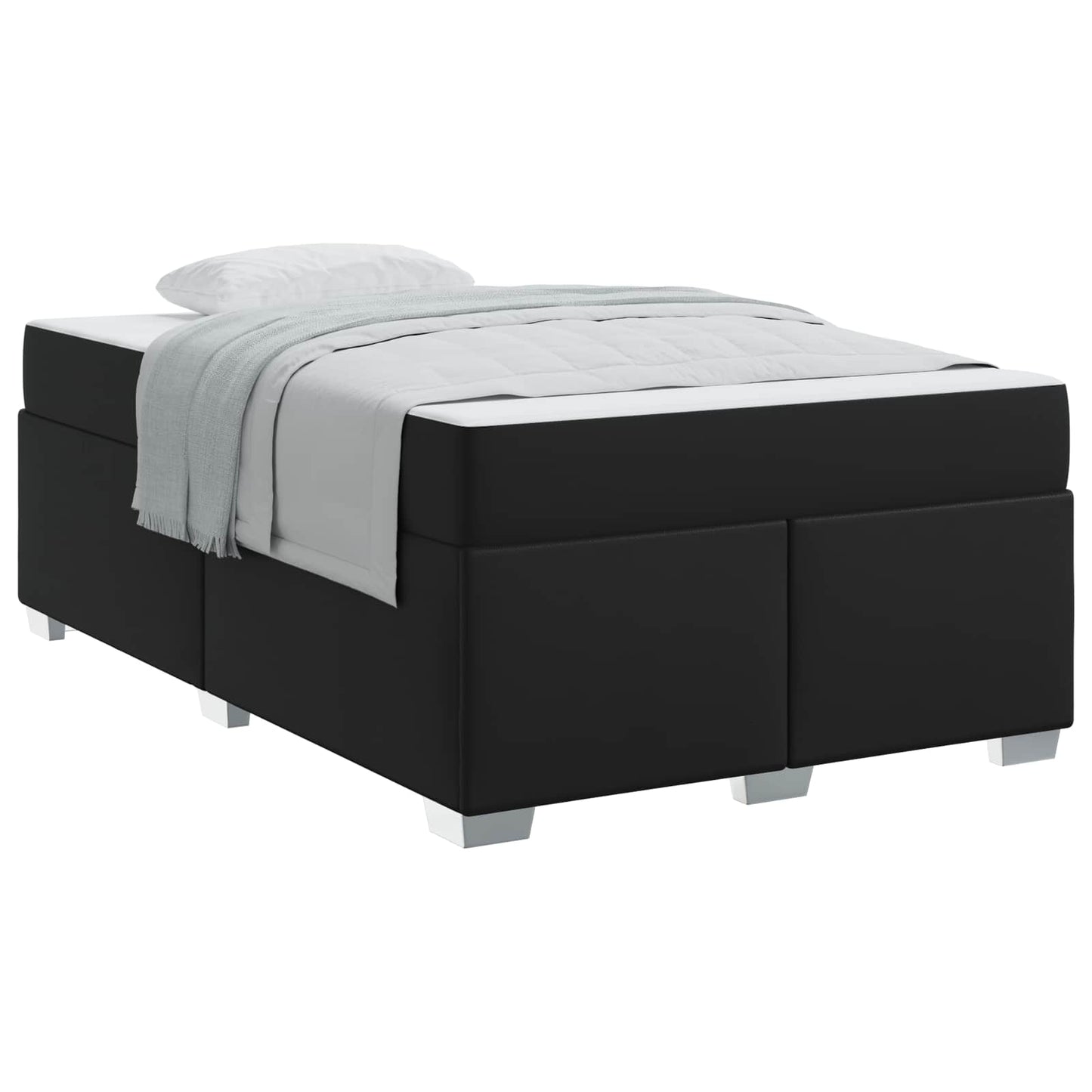 Bedframe met matras Zwart 120 x 190 cm Stof is nu te koop bij PeponiXL, paradijselijk wonen!
