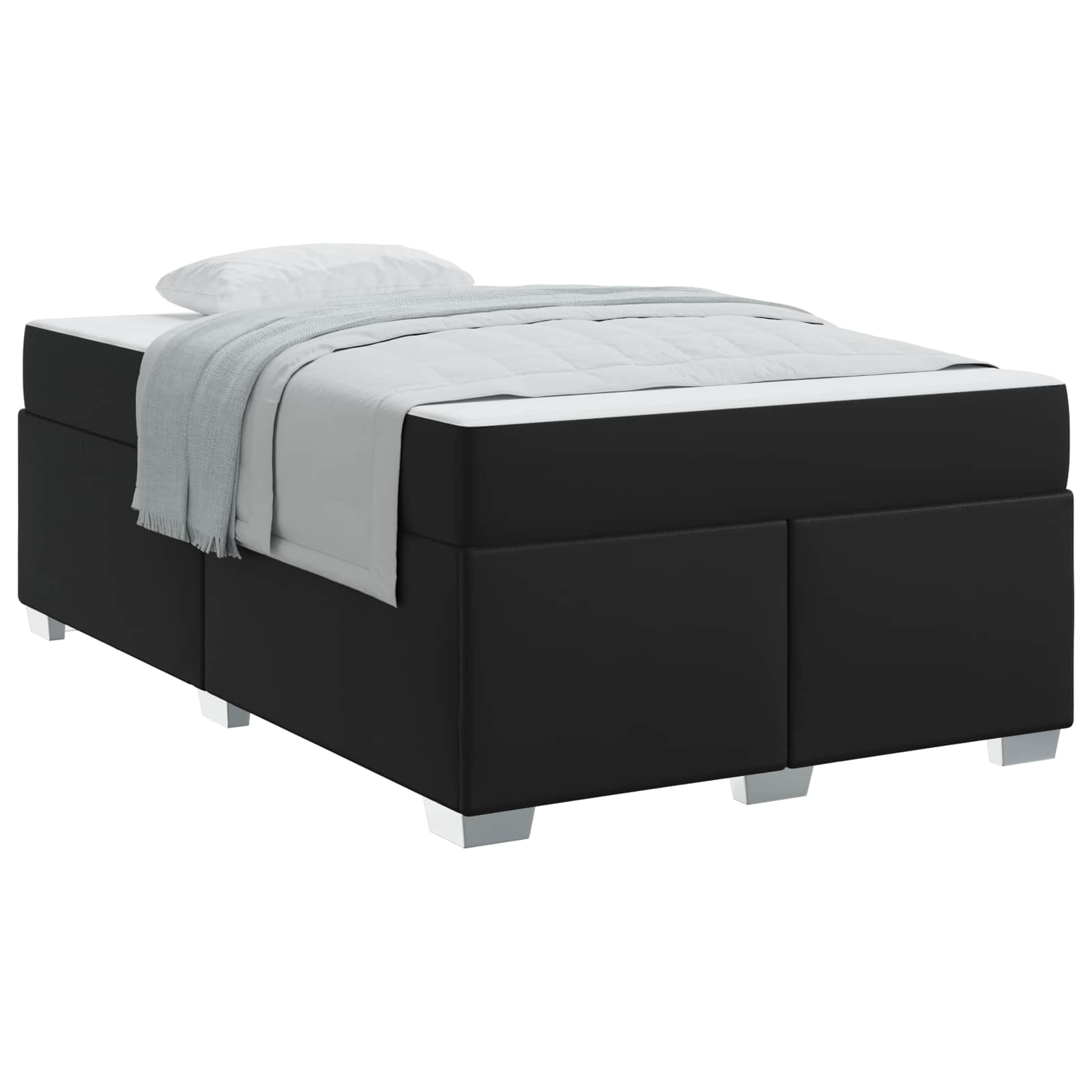 Bedframe met matras Zwart 120 x 190 cm Stof is nu te koop bij PeponiXL, paradijselijk wonen!
