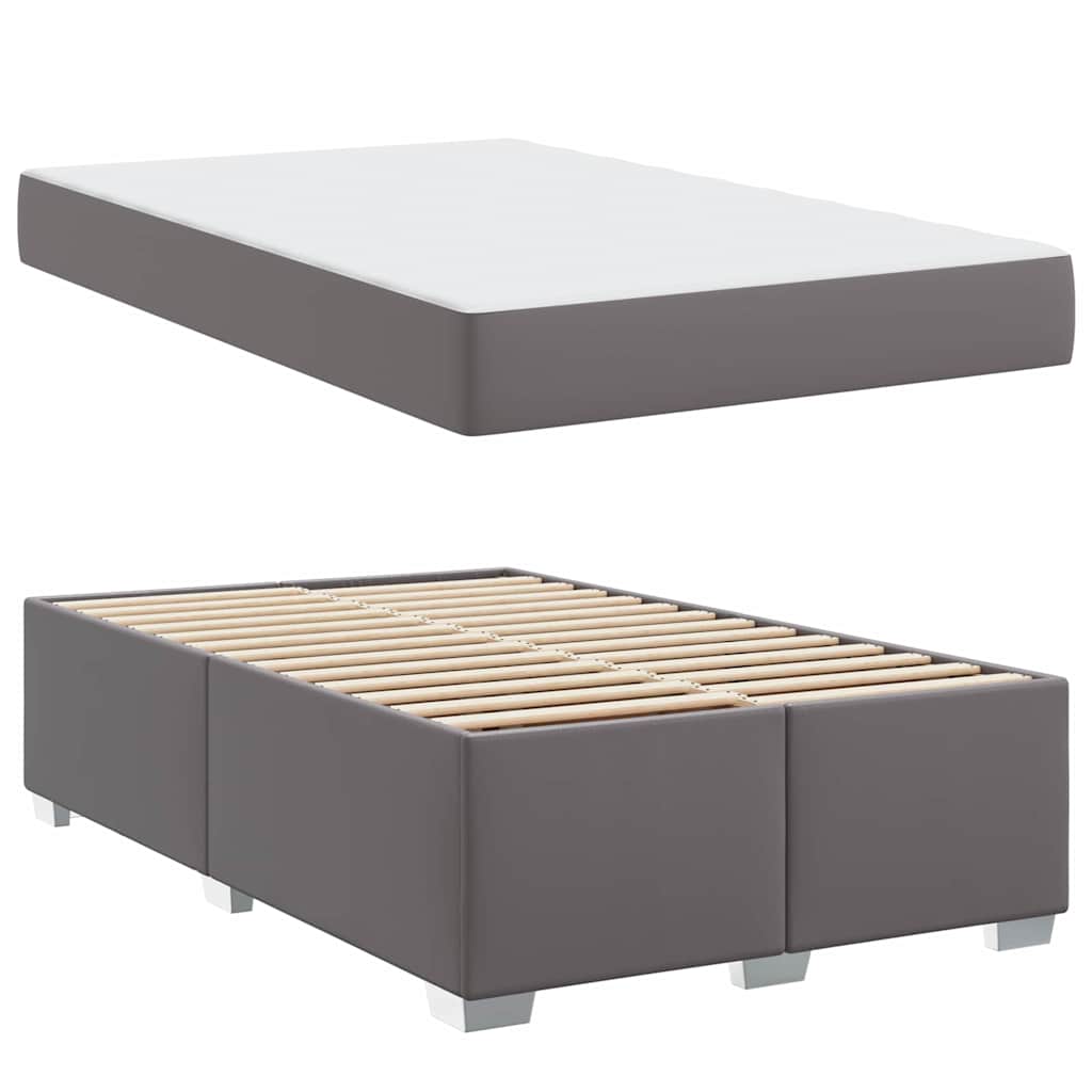 Bedframe met matras Grijs 120 x 190 cm Stof is nu te koop bij PeponiXL, paradijselijk wonen!