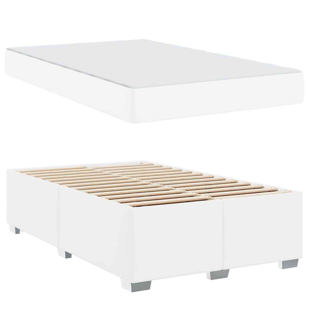 Bedframe met matras Wit 120 x 200 cm Stof is nu te koop bij PeponiXL, paradijselijk wonen!