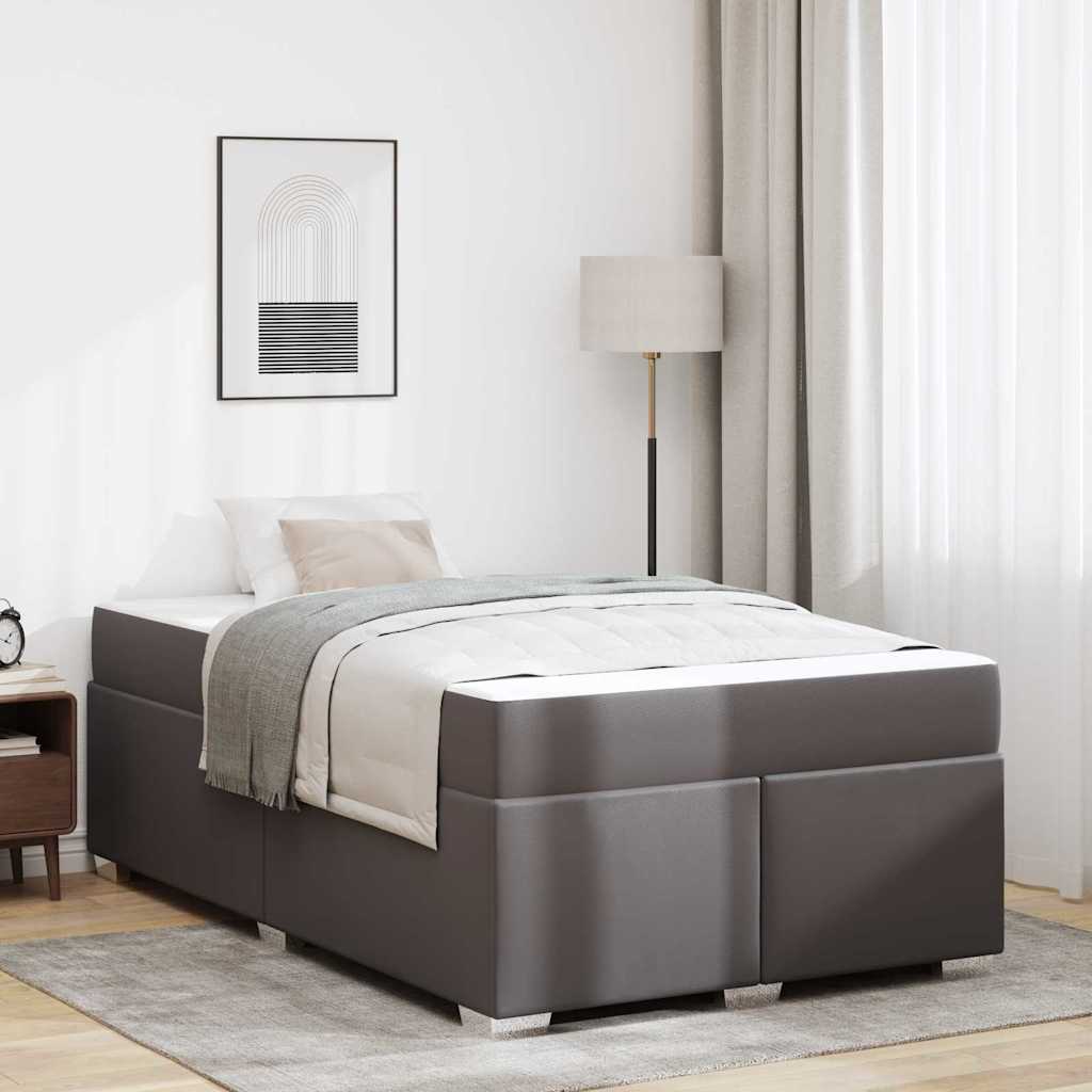 Bedframe met matras Grijs 120 x 200 cm Stof is nu te koop bij PeponiXL, paradijselijk wonen!