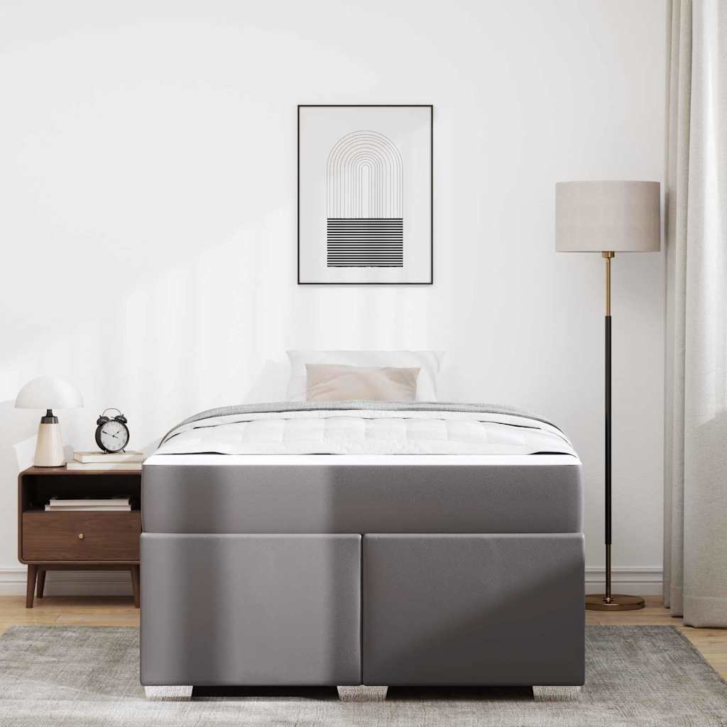 Bedframe met matras Grijs 120 x 200 cm Stof is nu te koop bij PeponiXL, paradijselijk wonen!