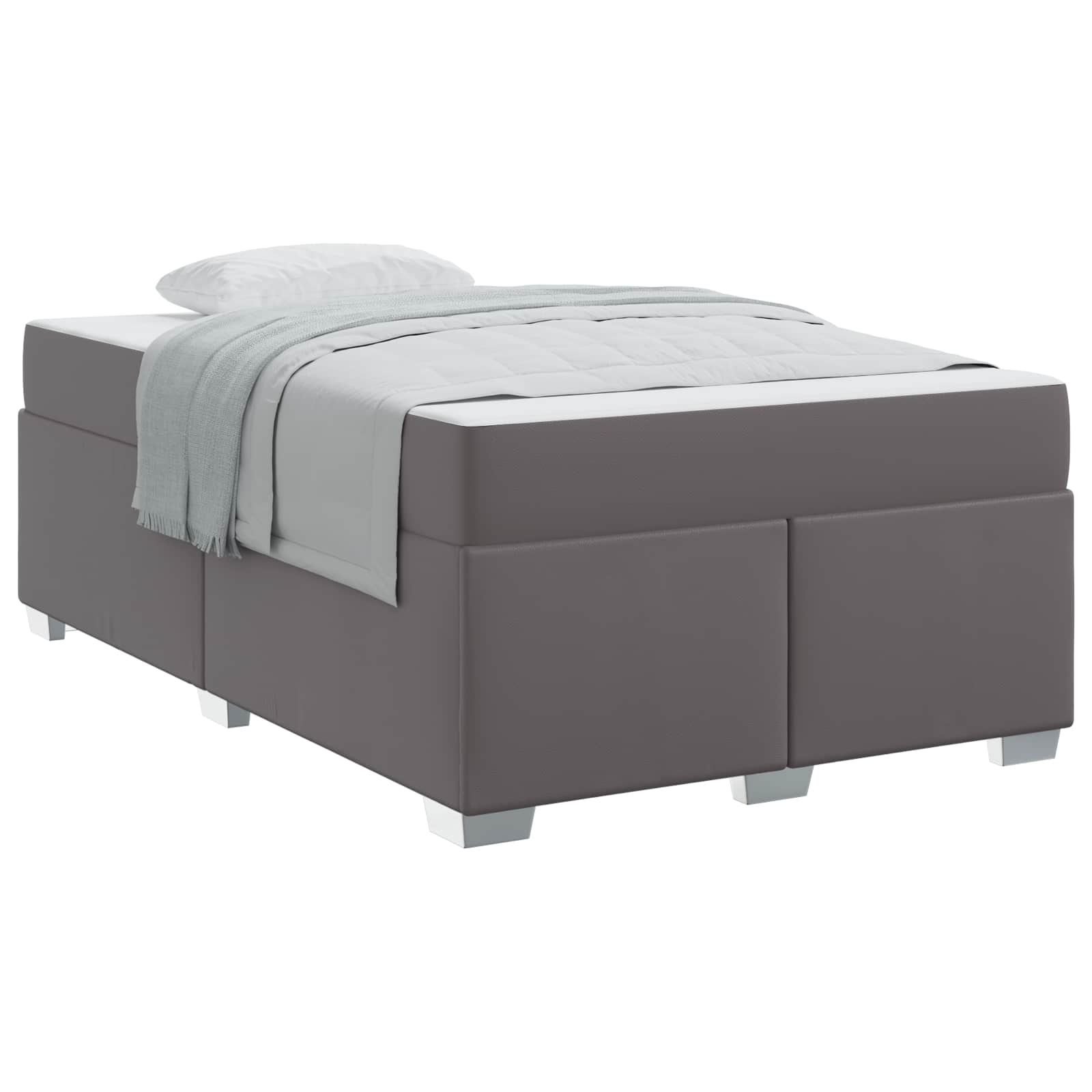 Bedframe met matras Grijs 120 x 200 cm Stof is nu te koop bij PeponiXL, paradijselijk wonen!