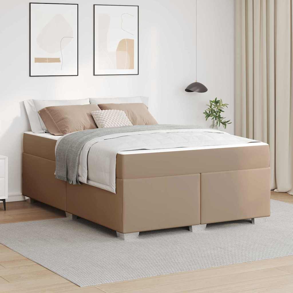 Bedframe met matras Cappuccino 140 x 200 cm Stof is nu te koop bij PeponiXL, paradijselijk wonen!