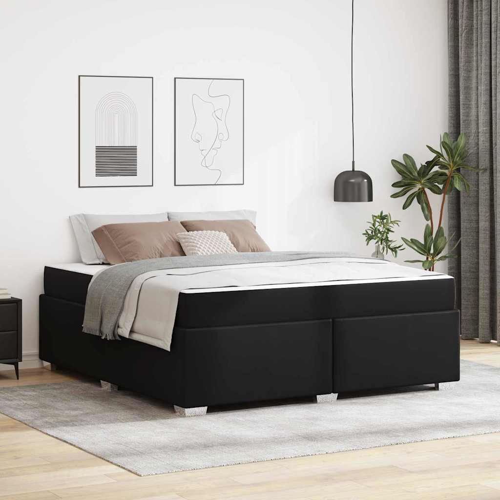 Bedframe met matras Zwart 180 x 200 cm Stof is nu te koop bij PeponiXL, paradijselijk wonen!