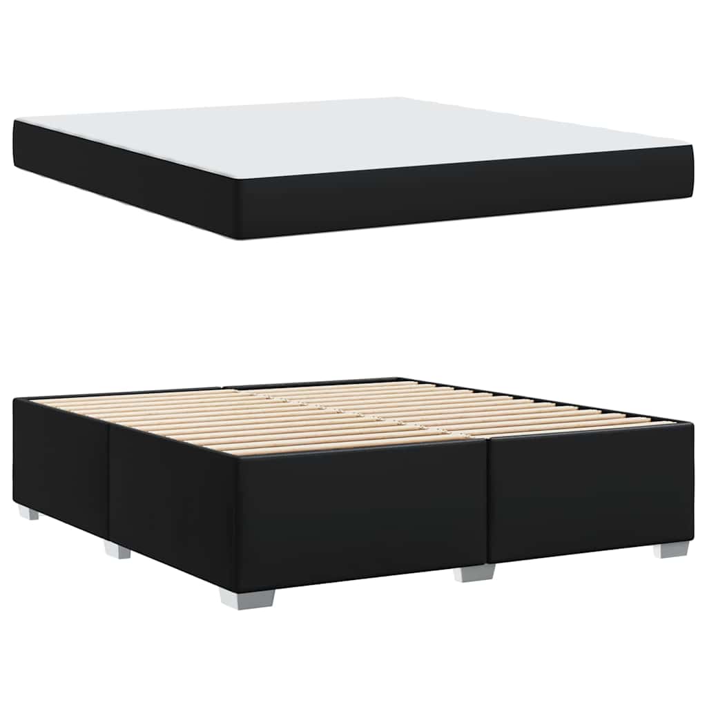Bedframe met matras Zwart 180 x 200 cm Stof is nu te koop bij PeponiXL, paradijselijk wonen!