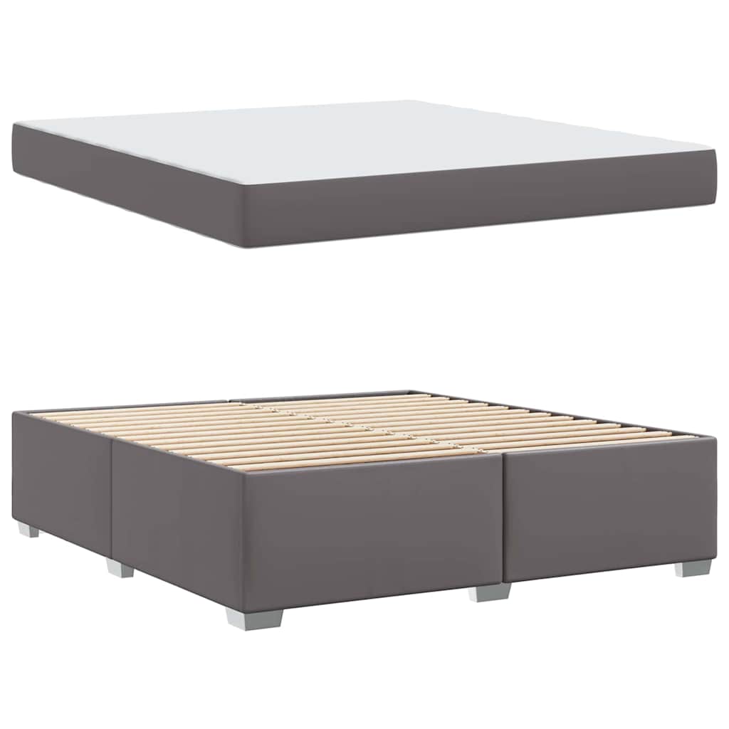 Bedframe met matras Grijs 180 x 200 cm Stof is nu te koop bij PeponiXL, paradijselijk wonen!
