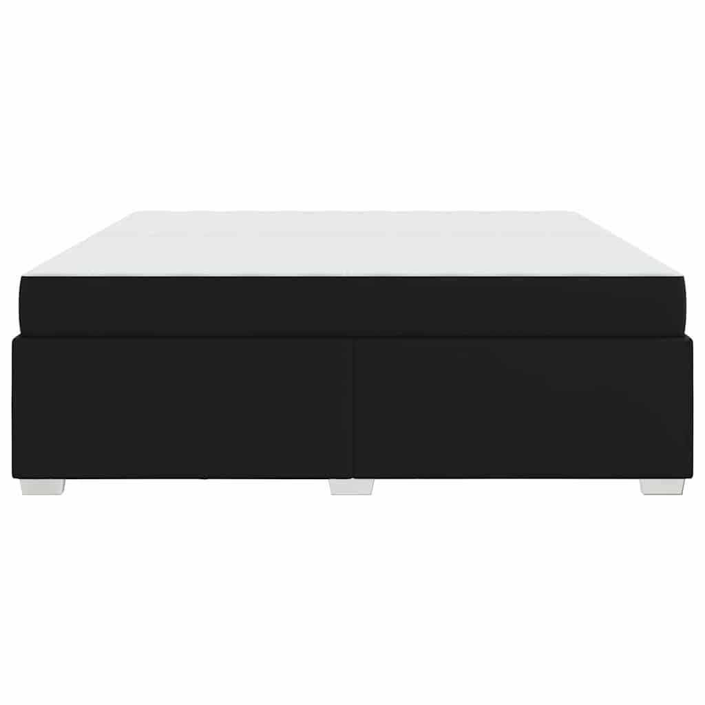 Bedframe met matras Zwart 200 x 200 cm Stof is nu te koop bij PeponiXL, paradijselijk wonen!