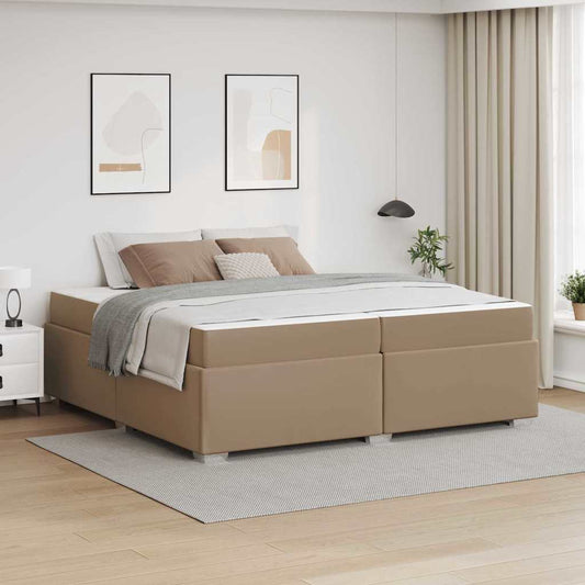 Bedframe met matras Cappuccino 200 x 200 cm Stof is nu te koop bij PeponiXL, paradijselijk wonen!
