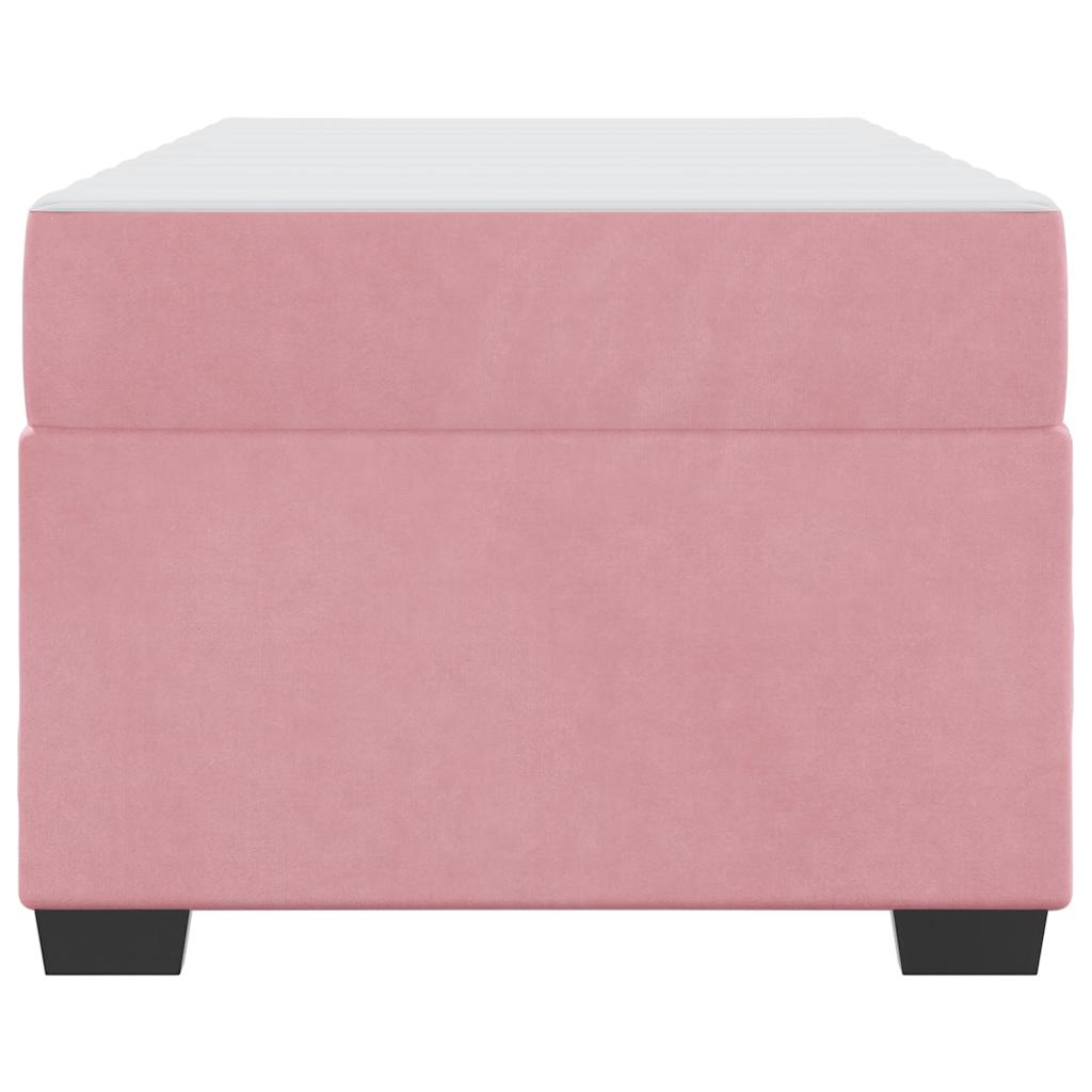 Bedframe met matras Roze 80 x 200 cm Stof is nu te koop bij PeponiXL, paradijselijk wonen!