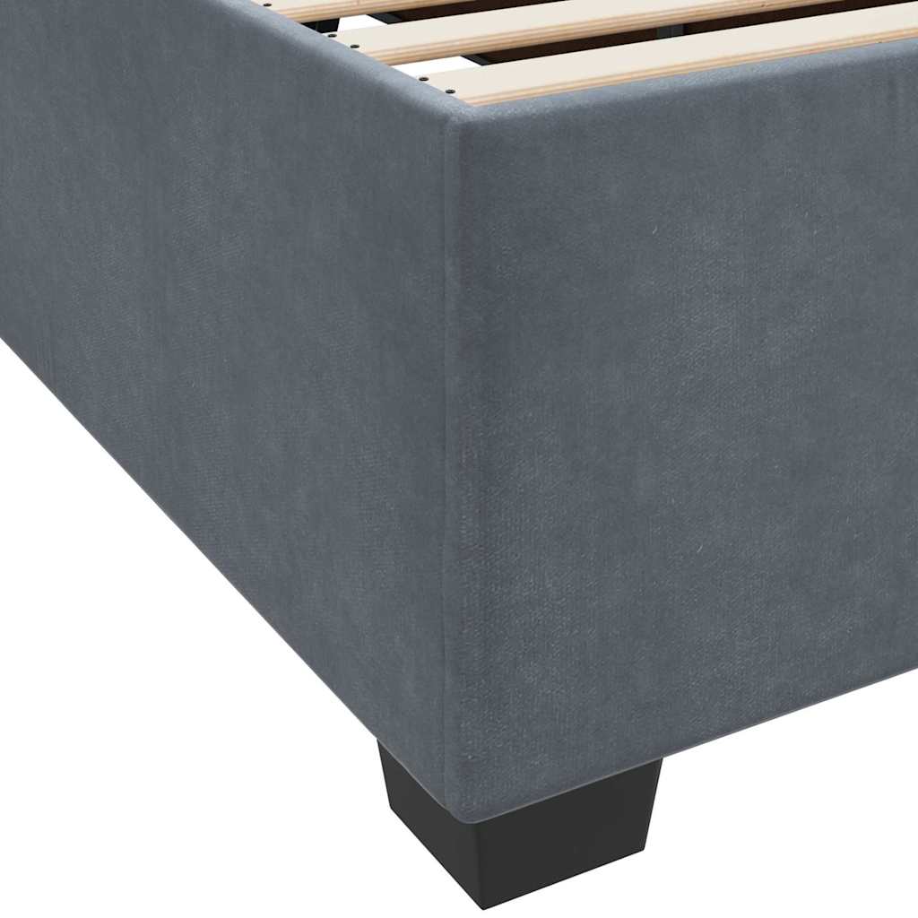 Bedframe met matras Donkergrijs 90 x 190 cm Stof is nu te koop bij PeponiXL, paradijselijk wonen!