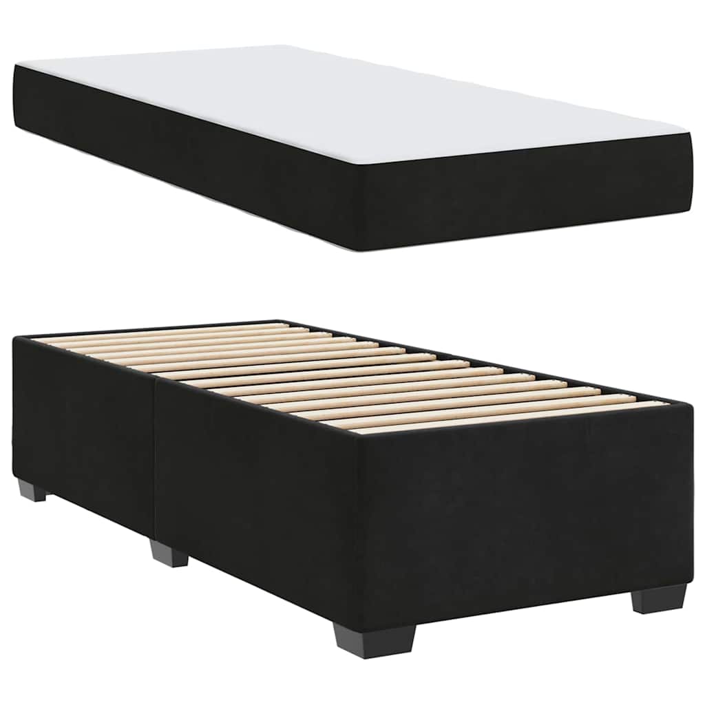 Bedframe met matras Zwart 90 x 190 cm Stof is nu te koop bij PeponiXL, paradijselijk wonen!
