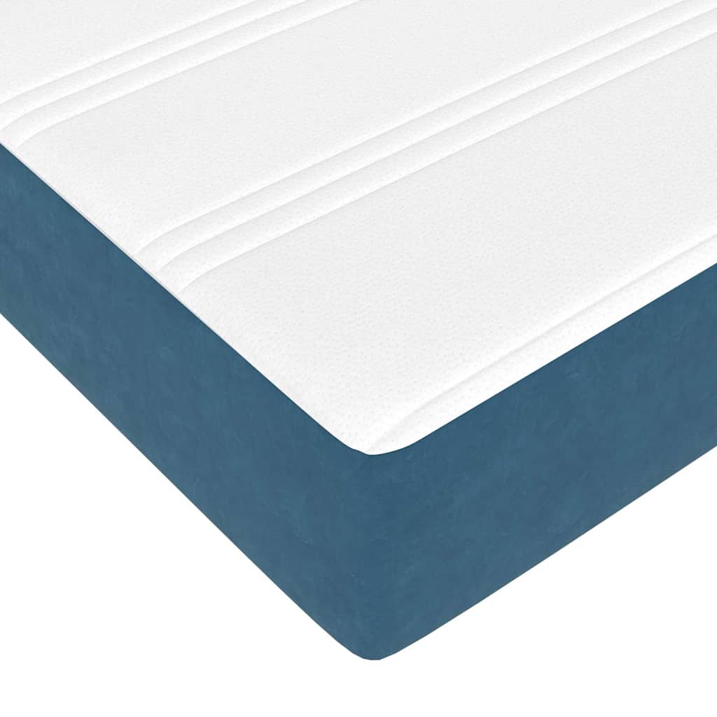 Bedframe met matras Donkerblauw 90 x 190 cm Stof is nu te koop bij PeponiXL, paradijselijk wonen!