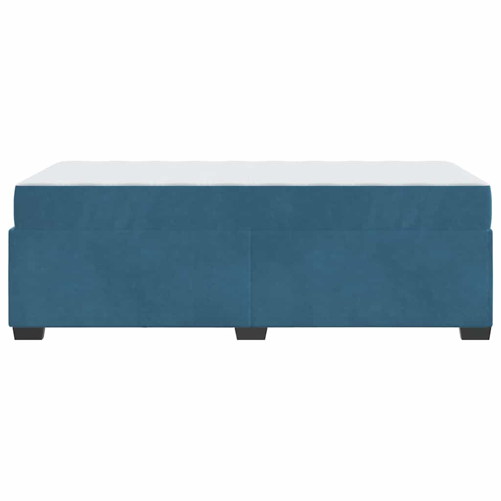 Bedframe met matras Donkerblauw 90 x 190 cm Stof is nu te koop bij PeponiXL, paradijselijk wonen!