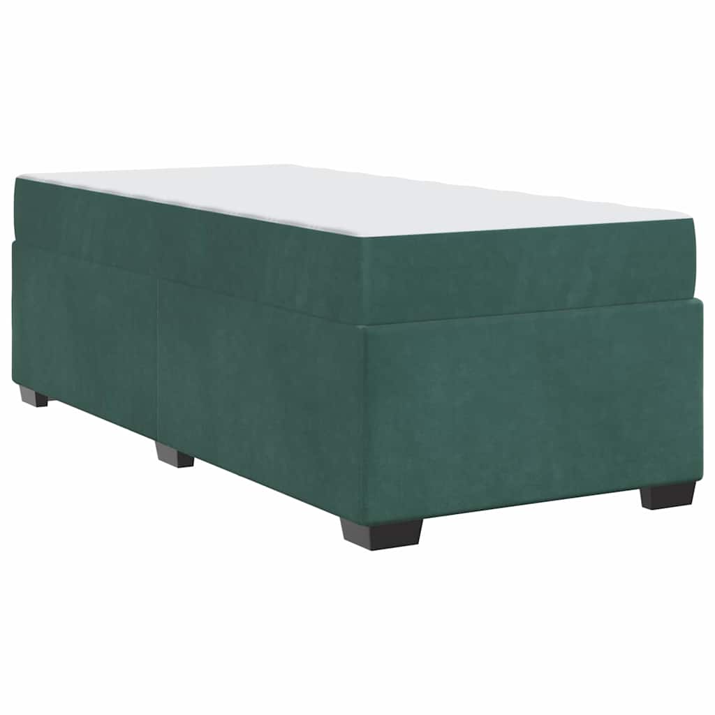 Bedframe met matras Donkergroen 90 x 200 cm Stof is nu te koop bij PeponiXL, paradijselijk wonen!