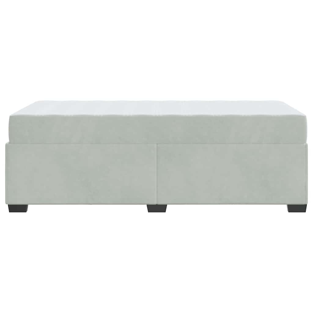 Bedframe met matras Lichtgrijs 100 x 200 cm Stof is nu te koop bij PeponiXL, paradijselijk wonen!
