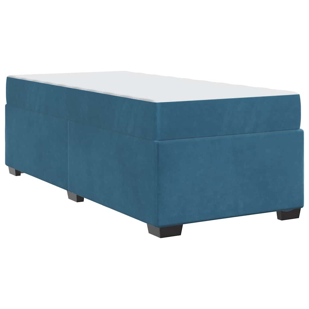 Bedframe met matras Donkerblauw 100 x 200 cm Stof is nu te koop bij PeponiXL, paradijselijk wonen!