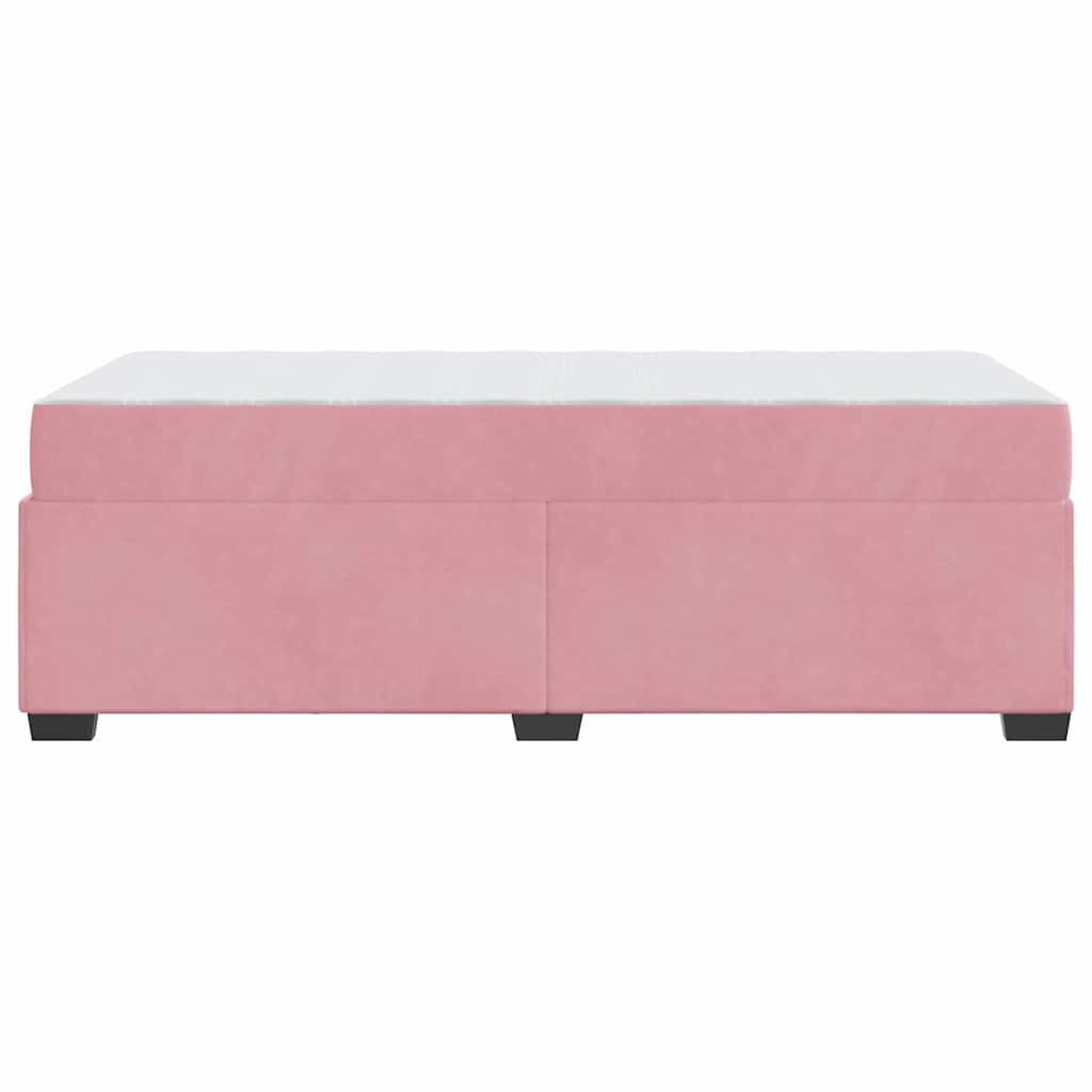 Bedframe met matras Roze 100 x 200 cm Stof is nu te koop bij PeponiXL, paradijselijk wonen!