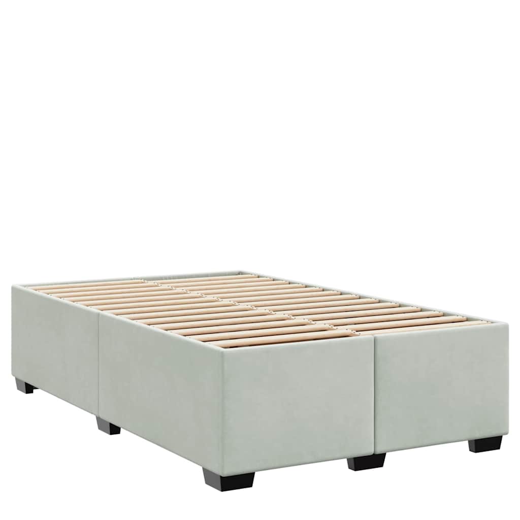 Bedframe met matras Lichtgrijs 120 x 190 cm Stof is nu te koop bij PeponiXL, paradijselijk wonen!