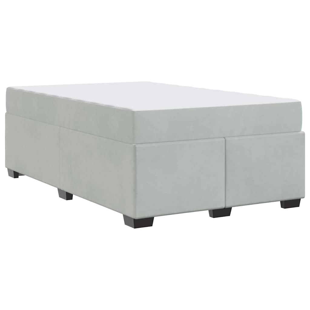 Bedframe met matras Lichtgrijs 120 x 190 cm Stof is nu te koop bij PeponiXL, paradijselijk wonen!