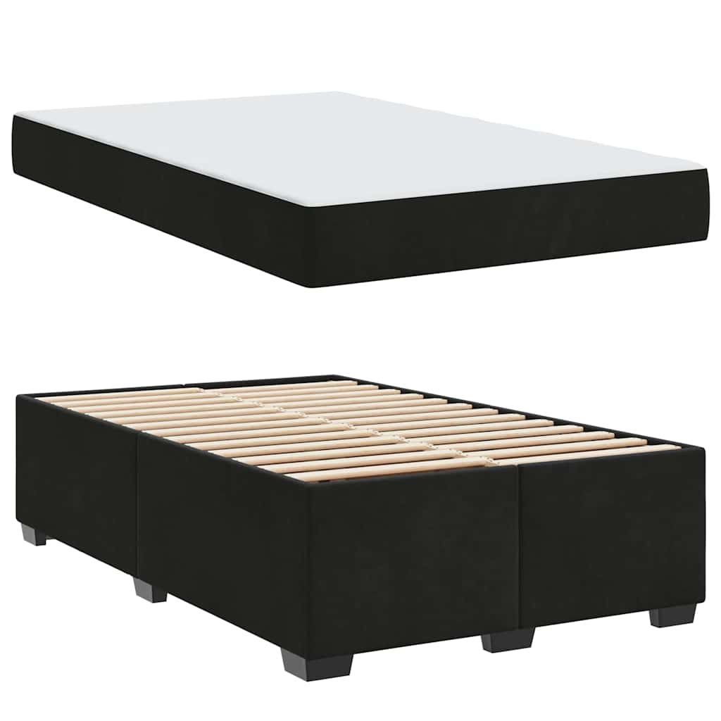 Bedframe met matras Zwart 120 x 190 cm Stof is nu te koop bij PeponiXL, paradijselijk wonen!