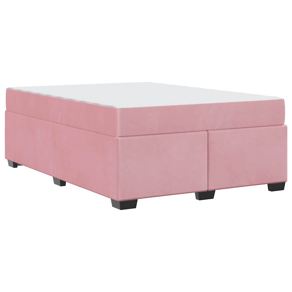Bedframe met matras Roze 140 x 200 cm Stof is nu te koop bij PeponiXL, paradijselijk wonen!