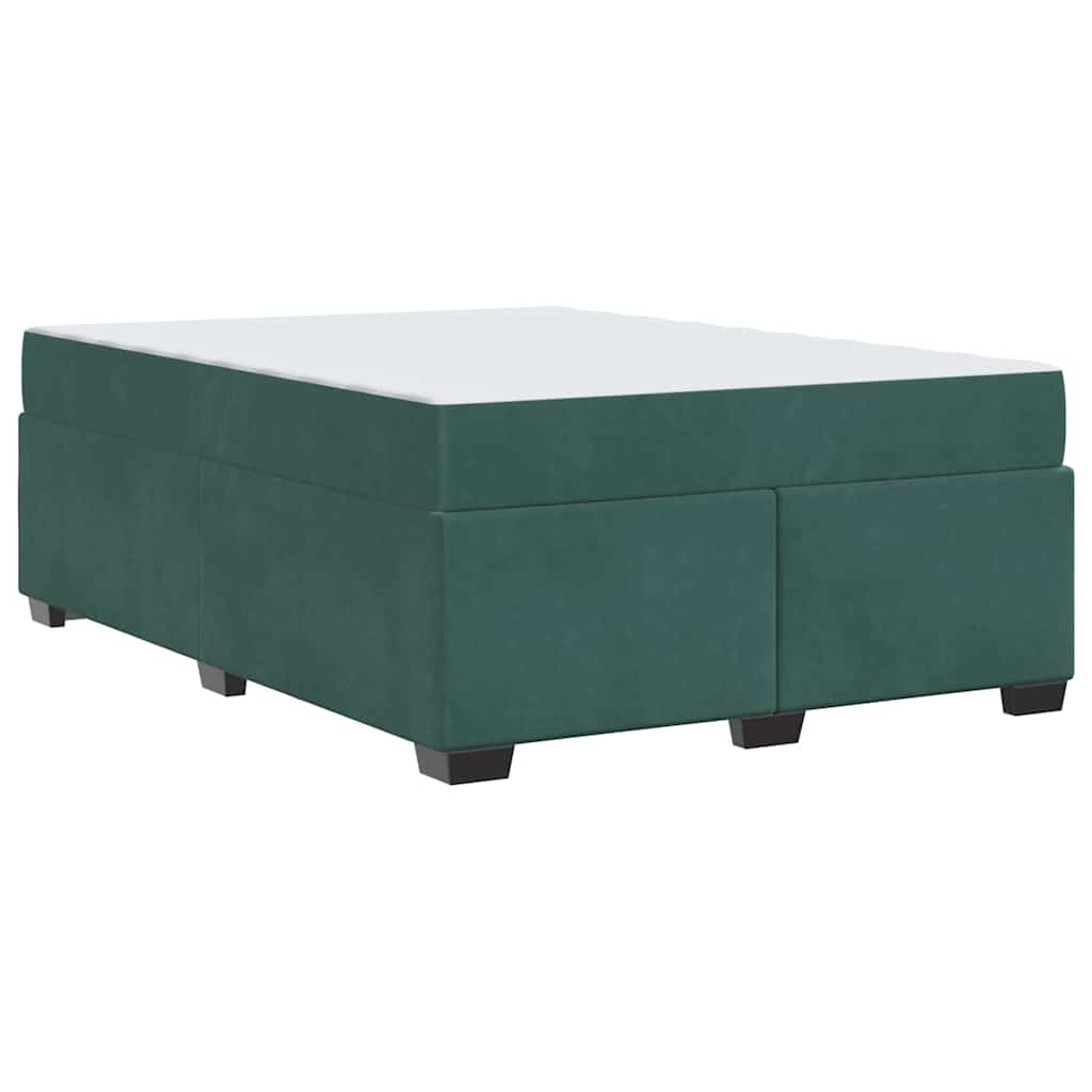 Bedframe met matras Donkergroen 160 x 200 cm Stof is nu te koop bij PeponiXL, paradijselijk wonen!