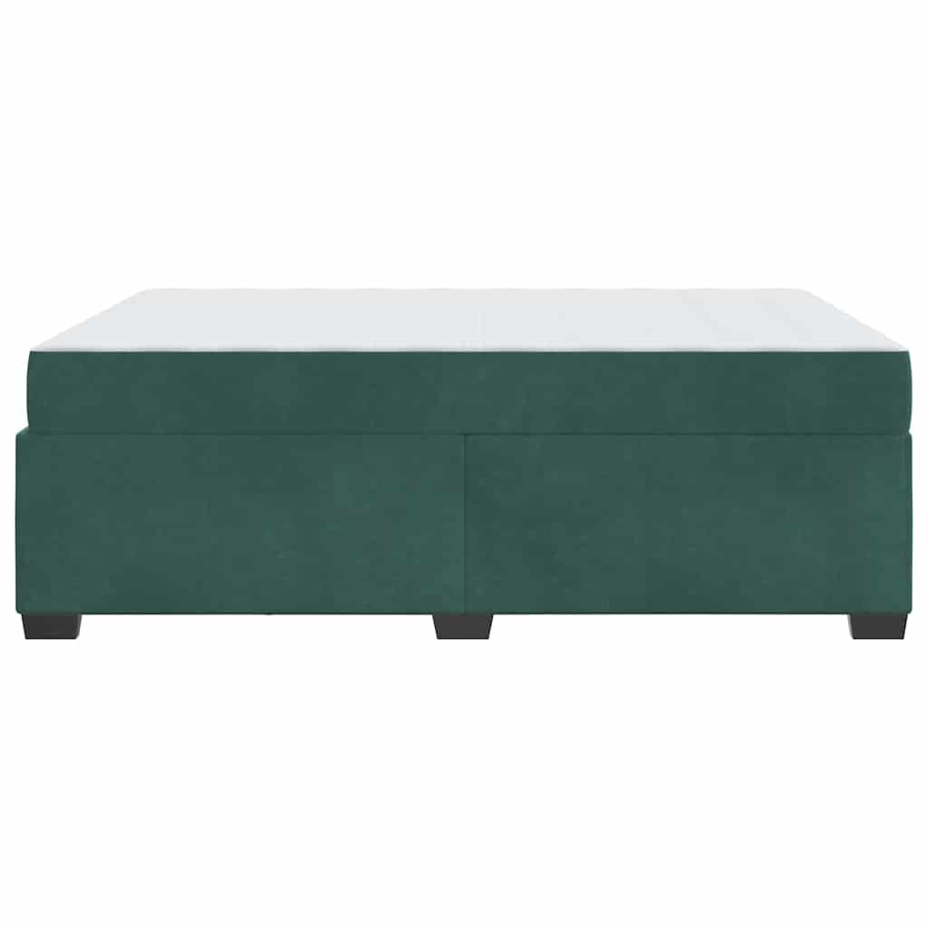 Bedframe met matras Donkergroen 160 x 200 cm Stof is nu te koop bij PeponiXL, paradijselijk wonen!