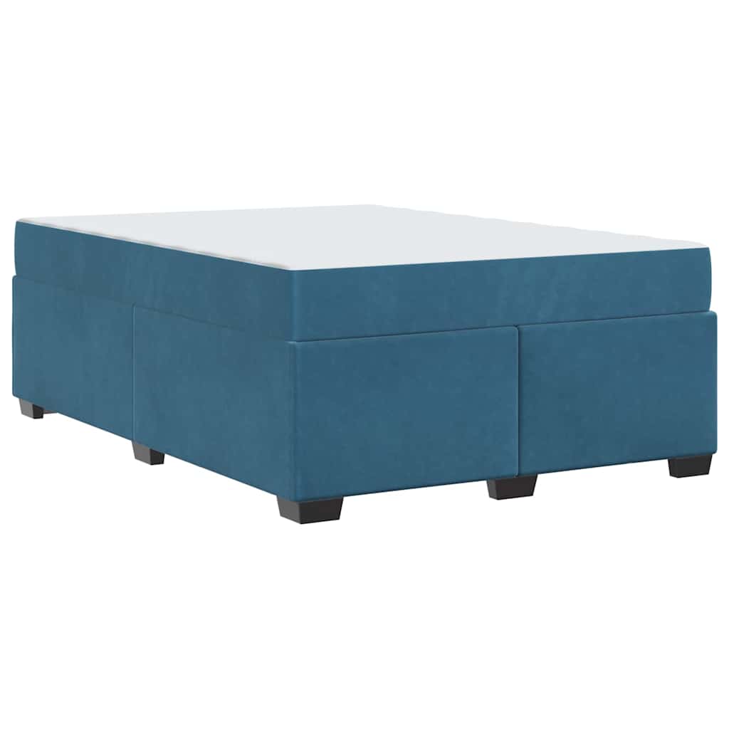Bedframe met matras Donkerblauw 160 x 200 cm Stof is nu te koop bij PeponiXL, paradijselijk wonen!