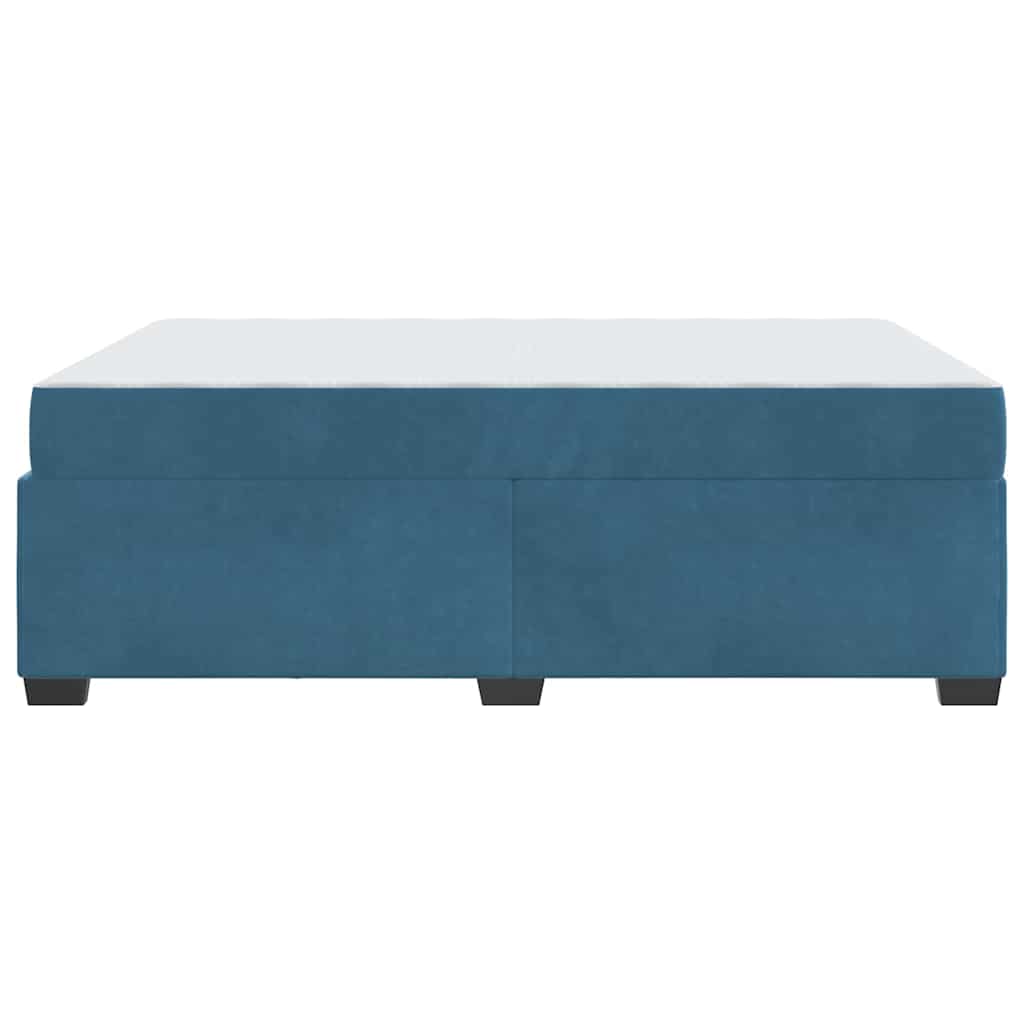 Bedframe met matras Donkerblauw 160 x 200 cm Stof is nu te koop bij PeponiXL, paradijselijk wonen!