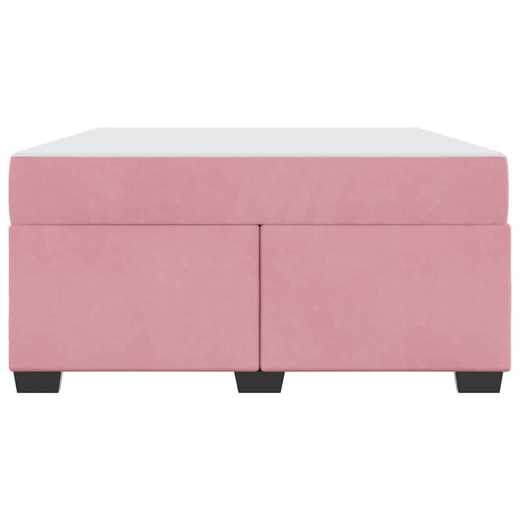 Bedframe met matras Roze 160 x 200 cm Stof is nu te koop bij PeponiXL, paradijselijk wonen!