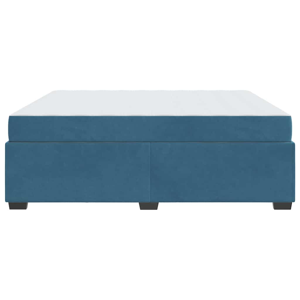 Bedframe met matras Donkerblauw 180 x 200 cm Stof is nu te koop bij PeponiXL, paradijselijk wonen!