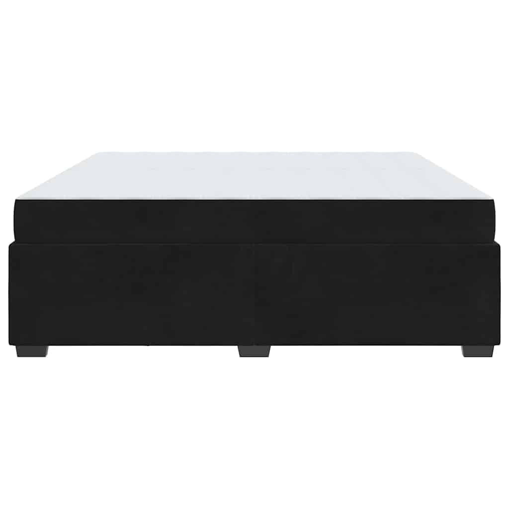 Bedframe met matras Zwart 200 x 200 cm Stof is nu te koop bij PeponiXL, paradijselijk wonen!