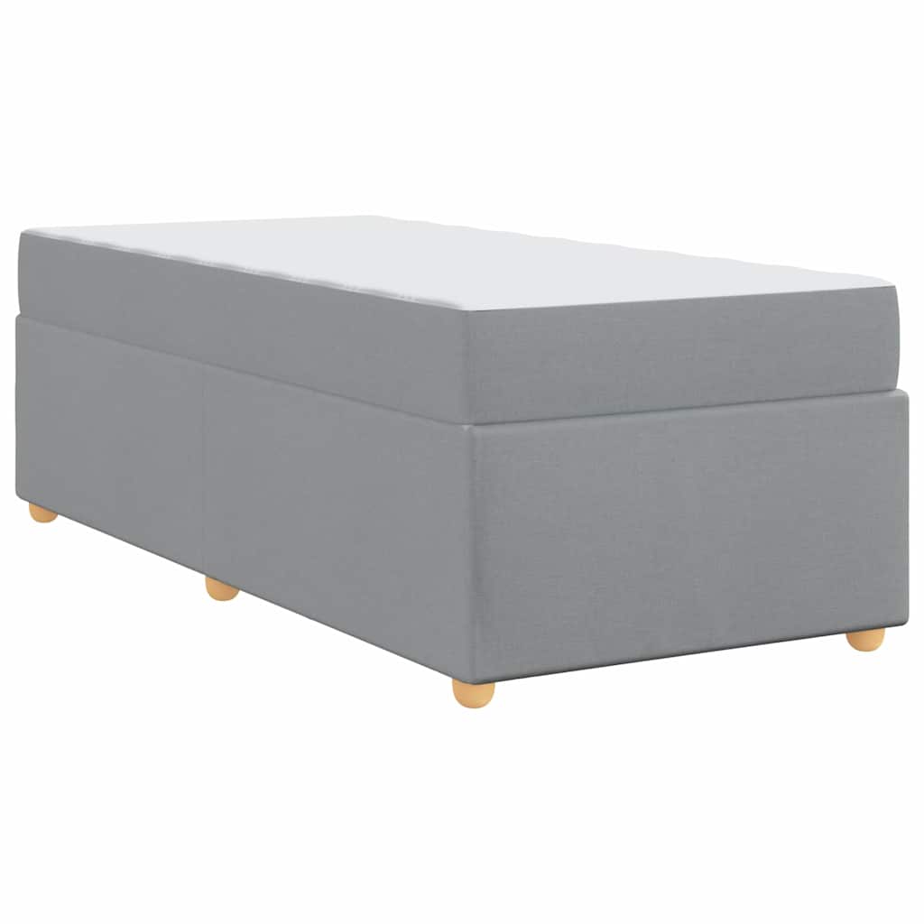 Bedframe met matras Lichtgrijs 80 x 200 cm Stof is nu te koop bij PeponiXL, paradijselijk wonen!