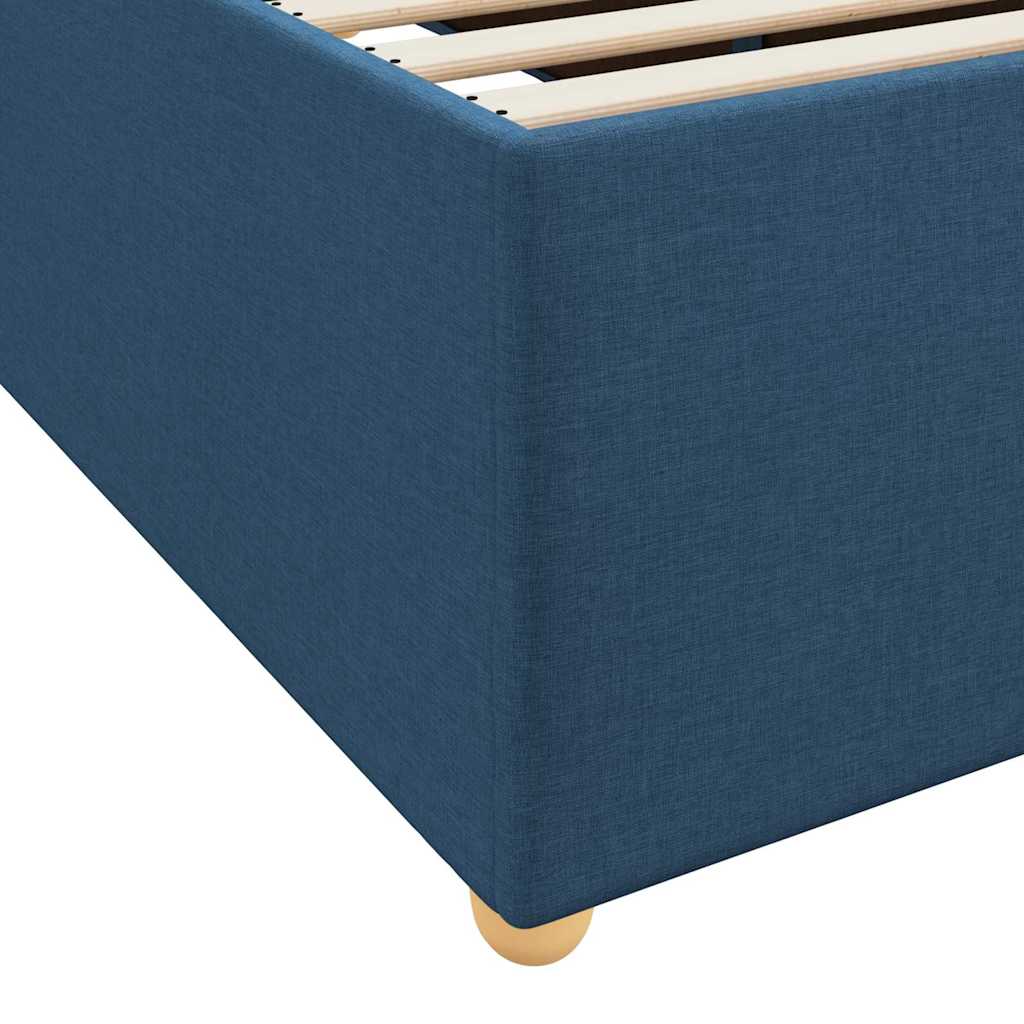 Bedframe met matras Blauw 80 x 200 cm Stof is nu te koop bij PeponiXL, paradijselijk wonen!